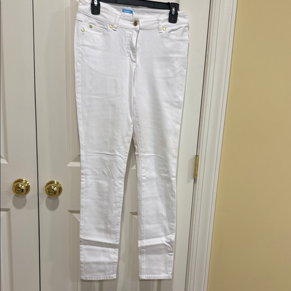 JM Collection White Skinny Jeans with Streamlined Fit